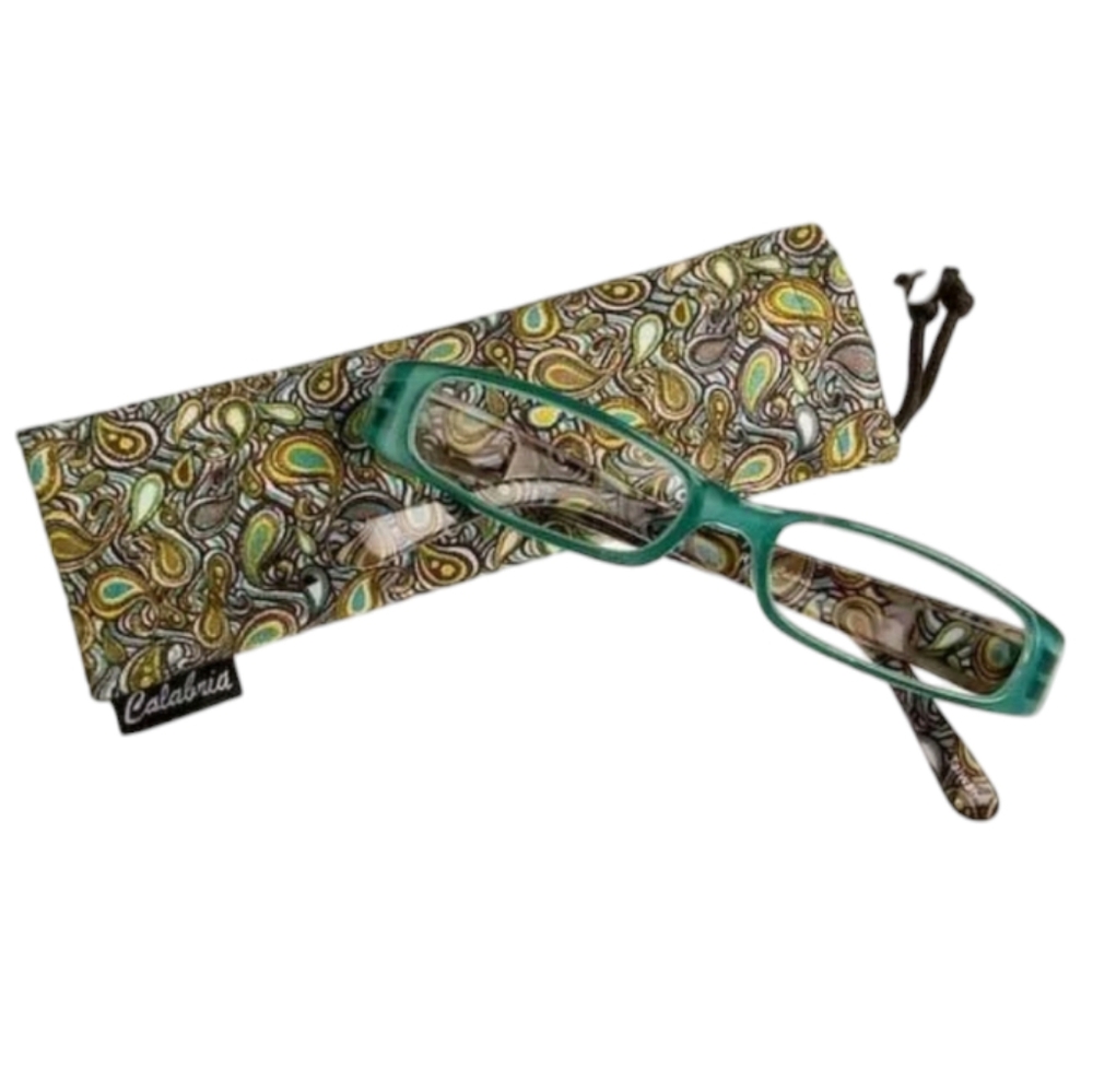 Calabria Paisley Eyeglasses Cleaning Cloth Case Reading Eyewear Accessory NWOT